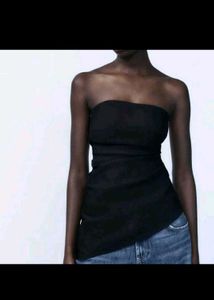 Zara Chic Black Bandeau Top