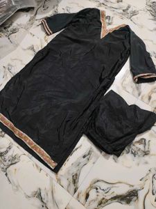 Black Kurti Pajama Set