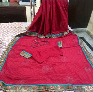 Pretty Red Saree❤️🔥😍