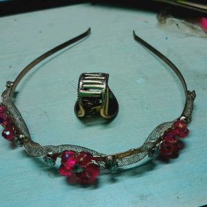 Red Beaded Headband