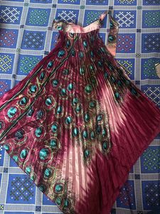 Peocock Printed Kite Shaped Top