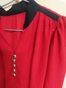 Stylish Red Top Casual And Formal Wear