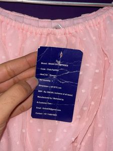 Baby Pink Crop Top With Back Tie-knot