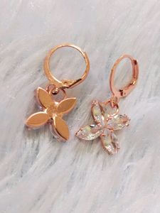 Cute Trendy Rose Gold Earrings