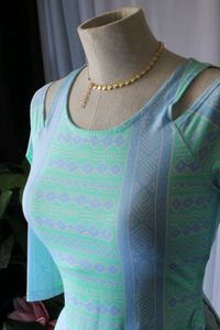 Elegant Blue &amp; Green Maxi