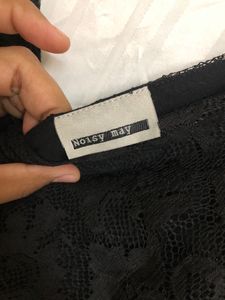 Noisy May Black Lace Midi Dress