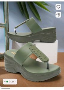 Green Wedge Sandals