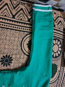 Embroidered Green Kurti