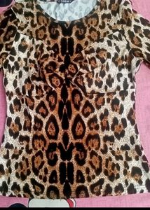 Shein Leopard Print Top