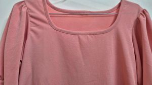 Cute Pink Puff Sleeve Top