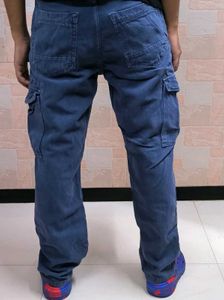 Pack Of 2 Blue And Black Cargo Pants