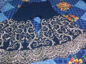 Embroidered Navy Blue Salwar Kameez