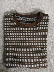 Striped Brown Long Sleeve TShirt