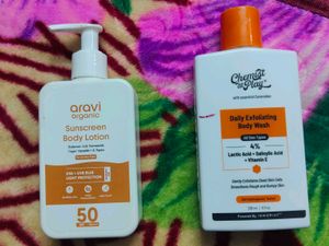 Body Wash And Sunscreen