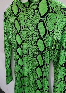 Neon Green Slim Fit Gown