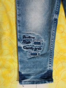 Denim Designer Capri Jeans For 8 To 10 Year