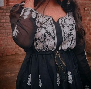 A Georgette Black Tunic