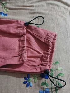 Women Peach Casual Cargo Style Summer Joggers