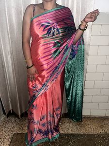 Floral Print crepe Saree