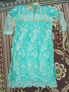 Embroidered Kurti+Salwar+Dupatta