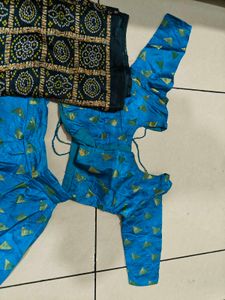 Blue &amp; Gold Indian Choli