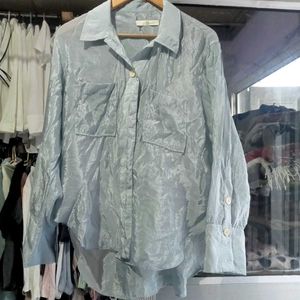 High Low Blue Colour Shirt