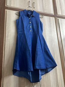 Blue Denim Hi-Lo Dress