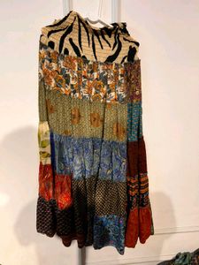 Boho Skirts With Smocked Waist
