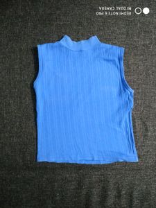 ❗ CLEARANCE ❗ Blue Oakley Mock Neck Tank Top