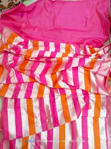 Multicolored Pink Saree