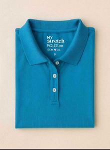 Only Women Jeggings With Blue Polo Neck Tshirt