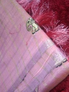 Pink Elephant Embroidered Saree