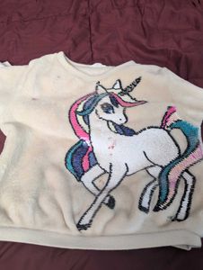 Kids unicorn flipup Sweater