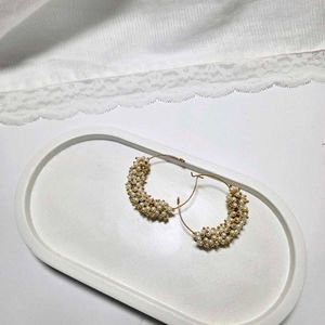 Pearl Hoop Earrings