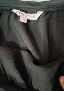 Satin Black Midi Skirt