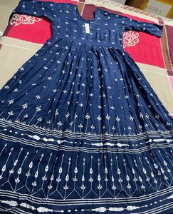 Elegant Blue Printed Kurta