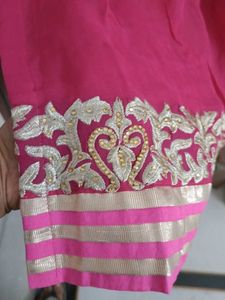 Hot Pink Embroidered Bridal Kurta Set
