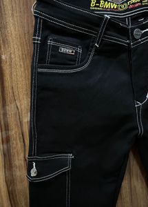 Black Cargo Jeans