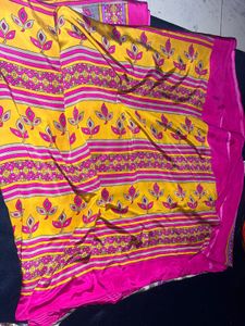 Crepe Yellow & Pink