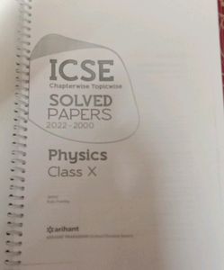 Icse Class 10 Chapterwise Topic   Wise Physics Solved Paper In VeryGood Condition With Binding