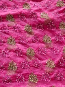 Pink Embellished Saree