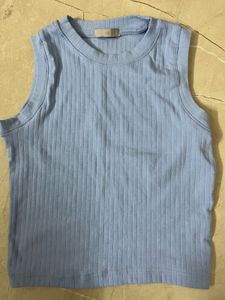 Blue Ribbed H&amp;M Tank Top