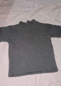 Gray Embroidered Sweatshirt