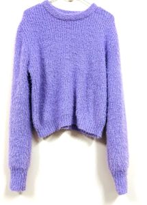 Purple Fuzzy Knit Sweater