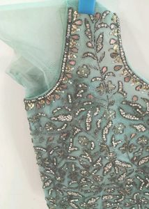Aqua Blue Ethnic Gown