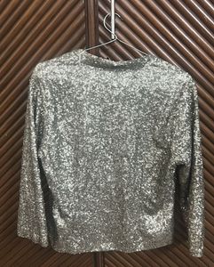 Sparkly Silver Sequin Jacket
