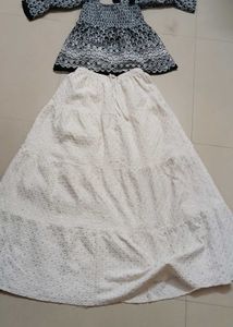 White Lace Maxi Skirt