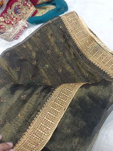 Elegant Embroidered Saree