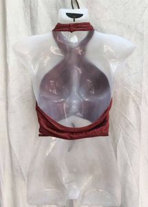 221611. Cute Rust Halter Top