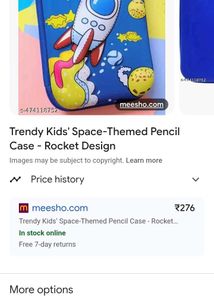 Cute Rocket Pencil Case